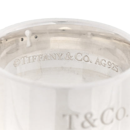 Tiffany Sterling Silver Diamond Wide Locks Band Ring 52 6 4 of 4