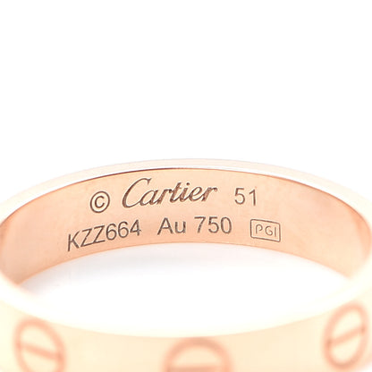 Cartier 18K Pink Gold 3.5mm LOVE Wedding Band Ring 51 5.75 4 of 6