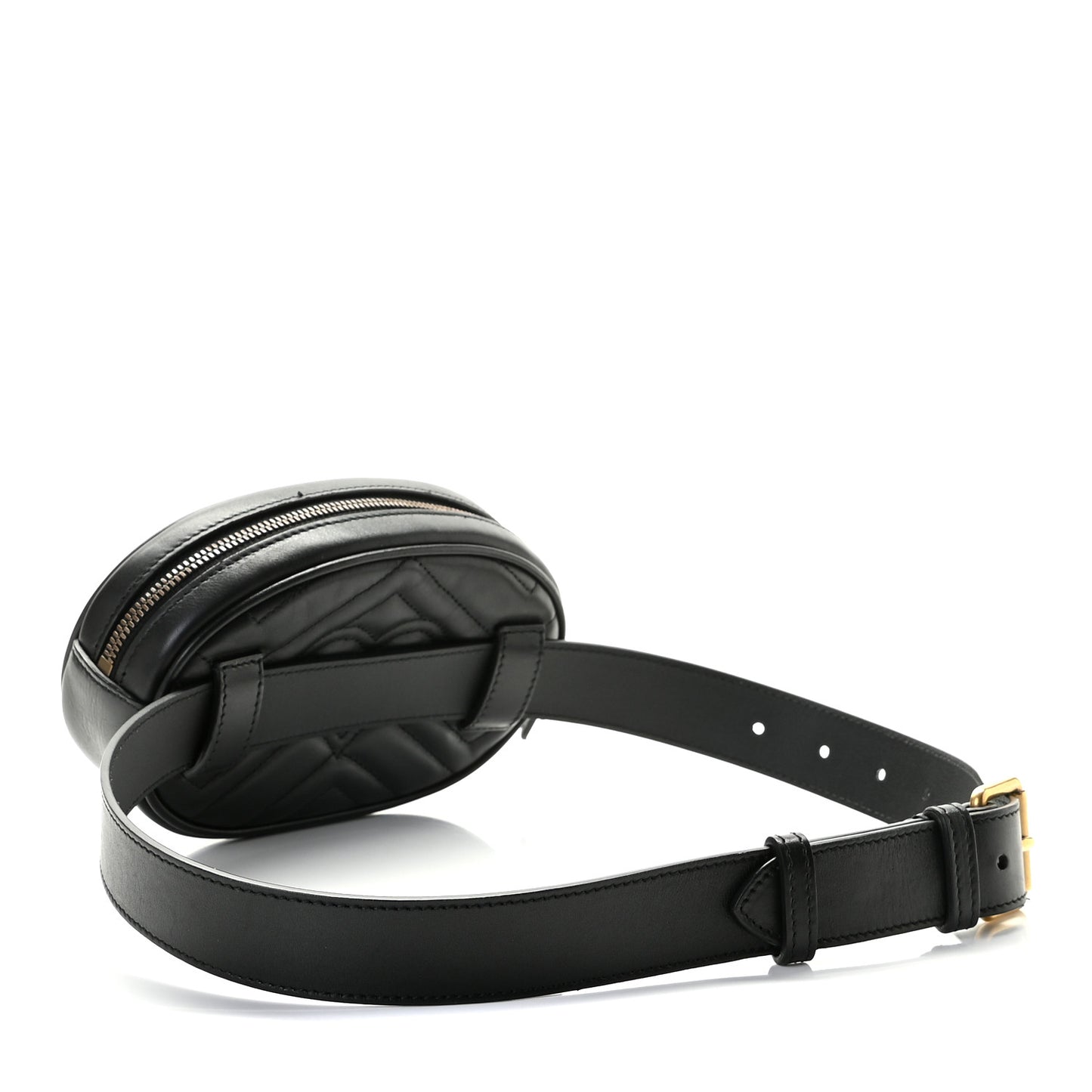 Calfskin Matelasse GG Marmont Belt Bag 75 30 Black