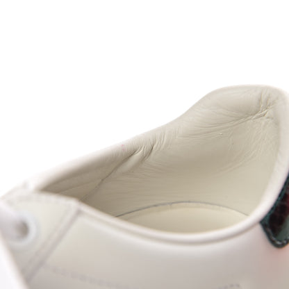 Gucci Calfskin Ayers Bee Embroidered Womens Ace Sneakers 37 White Green 13 of 13