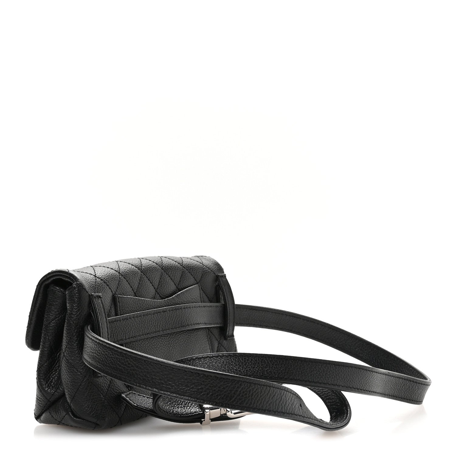 Chanel Grained Calfskin Quilted 2.55 Reissue Flap Belt Bag Clutch Black 3 of 12