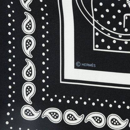 Hermes Silk Ex Libris Bandana Scarf 55 Black 3 of 5