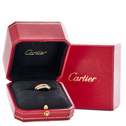 Cartier 18K Pink Yellow White Gold Small Trinity Ring 54 6.75 6 of 6