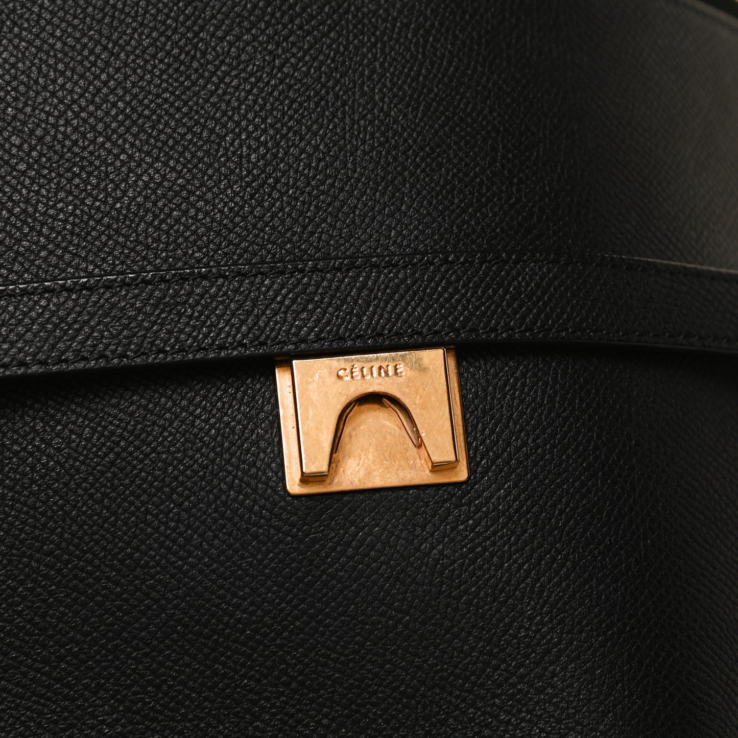 Grained Calfskin Small Belt Bag Black