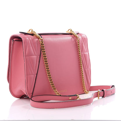 Versace Nappa Quilted Virtus Top Handle Shoulder Bag Blush 2 of 8