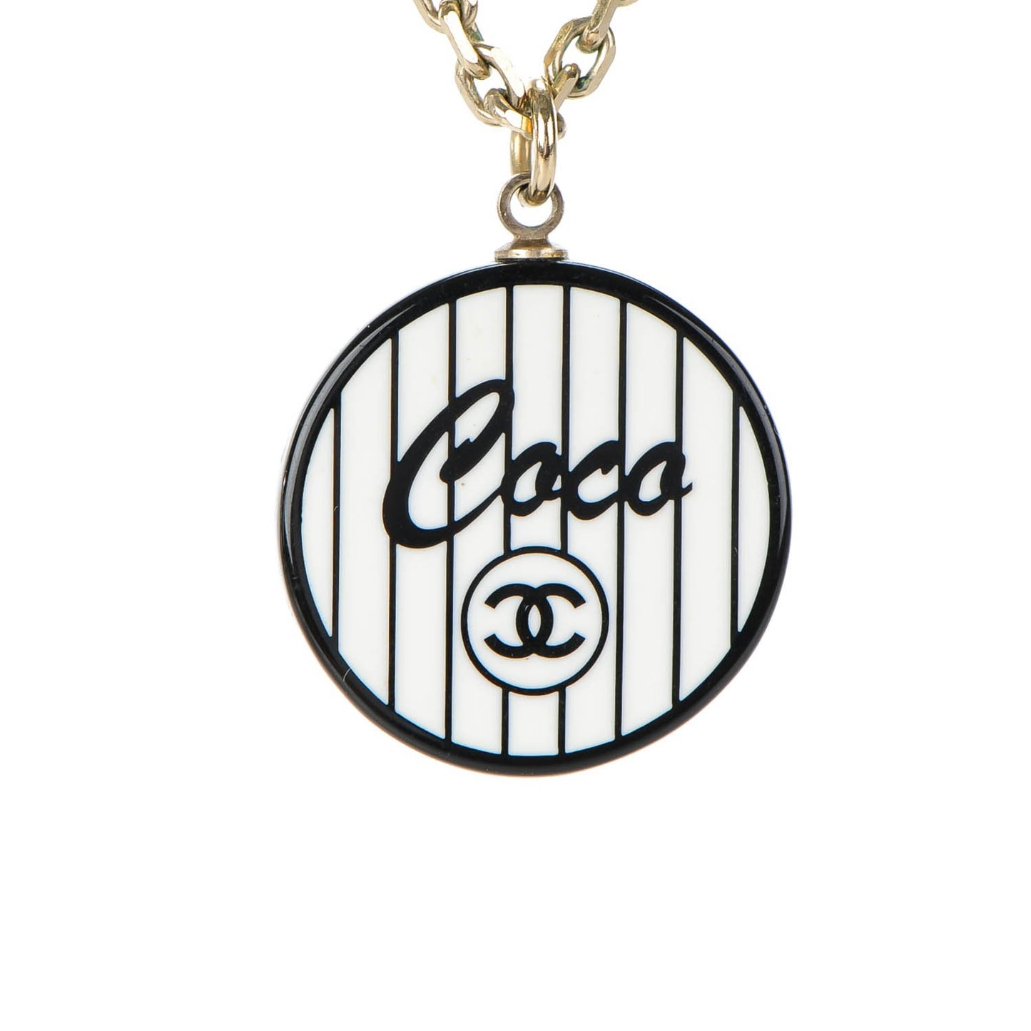 Resin Coco Necklace Black White