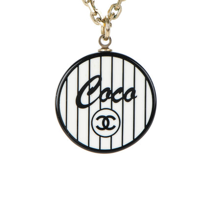 Chanel Resin Coco Necklace Black White 4 of 6