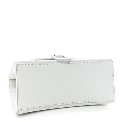 Balenciaga Shiny Box Calfskin Tonal B Small Hourglass Top Handle Bag White 4 of 10