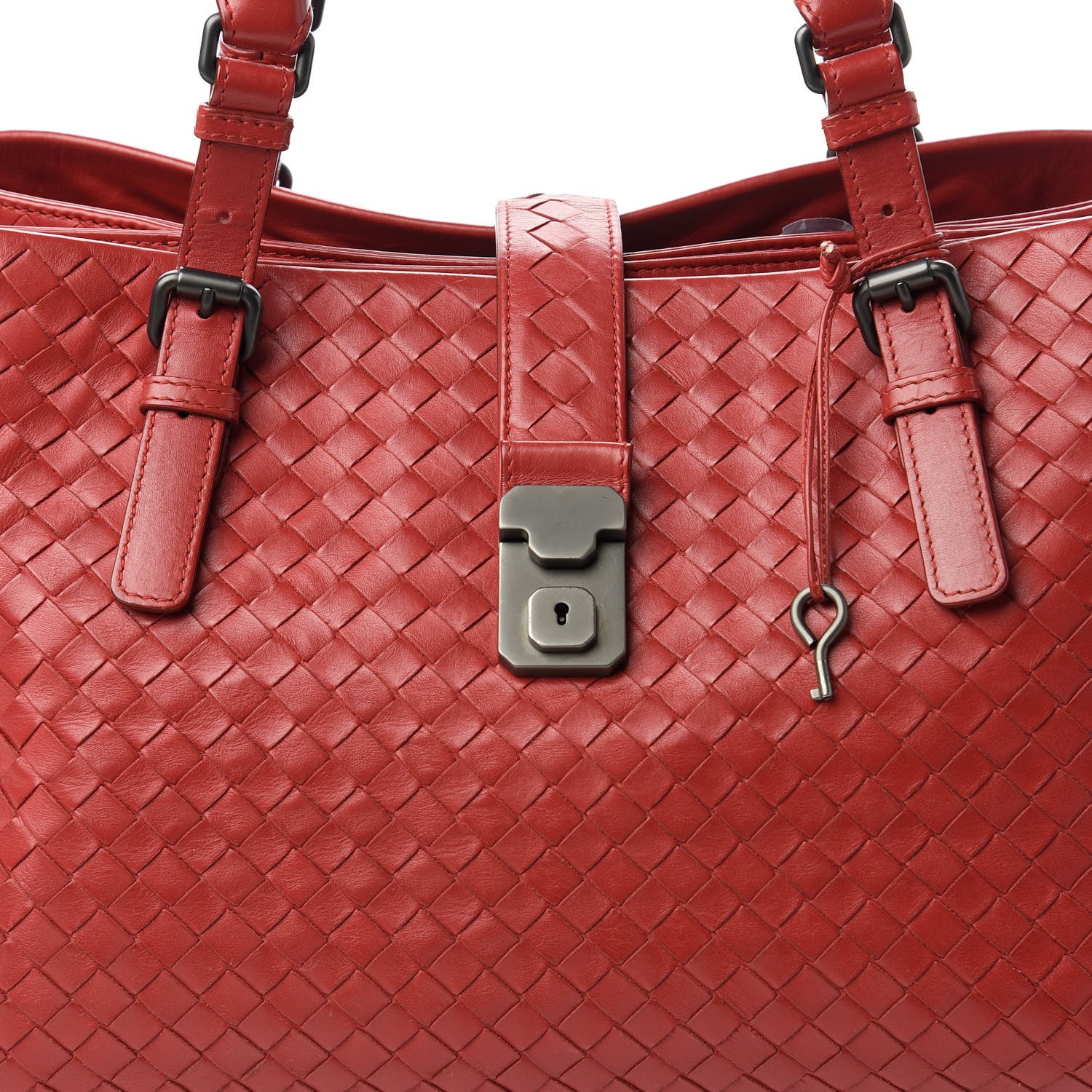Bottega Veneta Nappa Intrecciato Medium Roma Tote Red 10 of 10