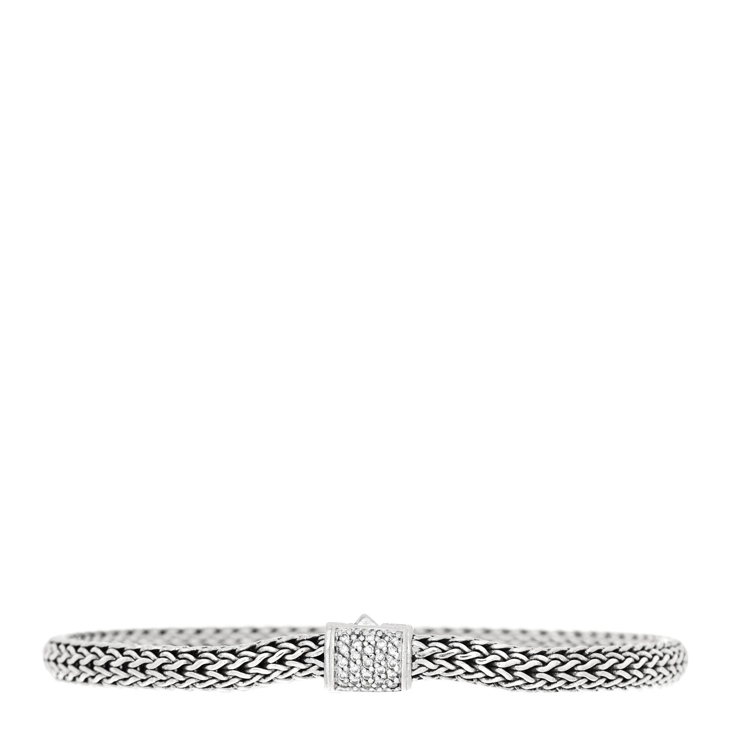 John Hardy Sterling Silver Diamond 5mm Classic Chain Bracelet 1 of 3