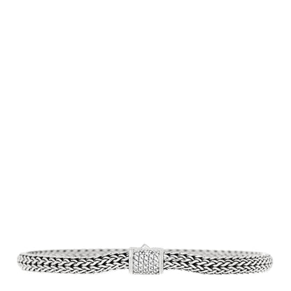 John Hardy Sterling Silver Diamond 5mm Classic Chain Bracelet 1 of 3