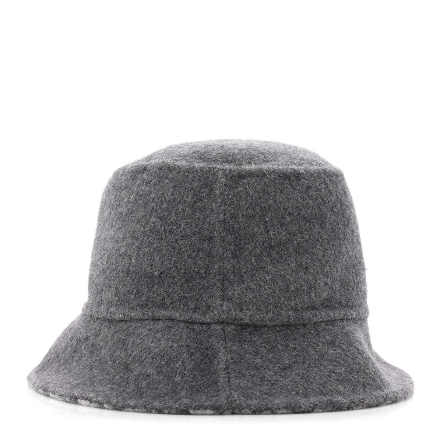 Wool Oblique Jacquard Bob Chic Bucket Hat 58 Grey