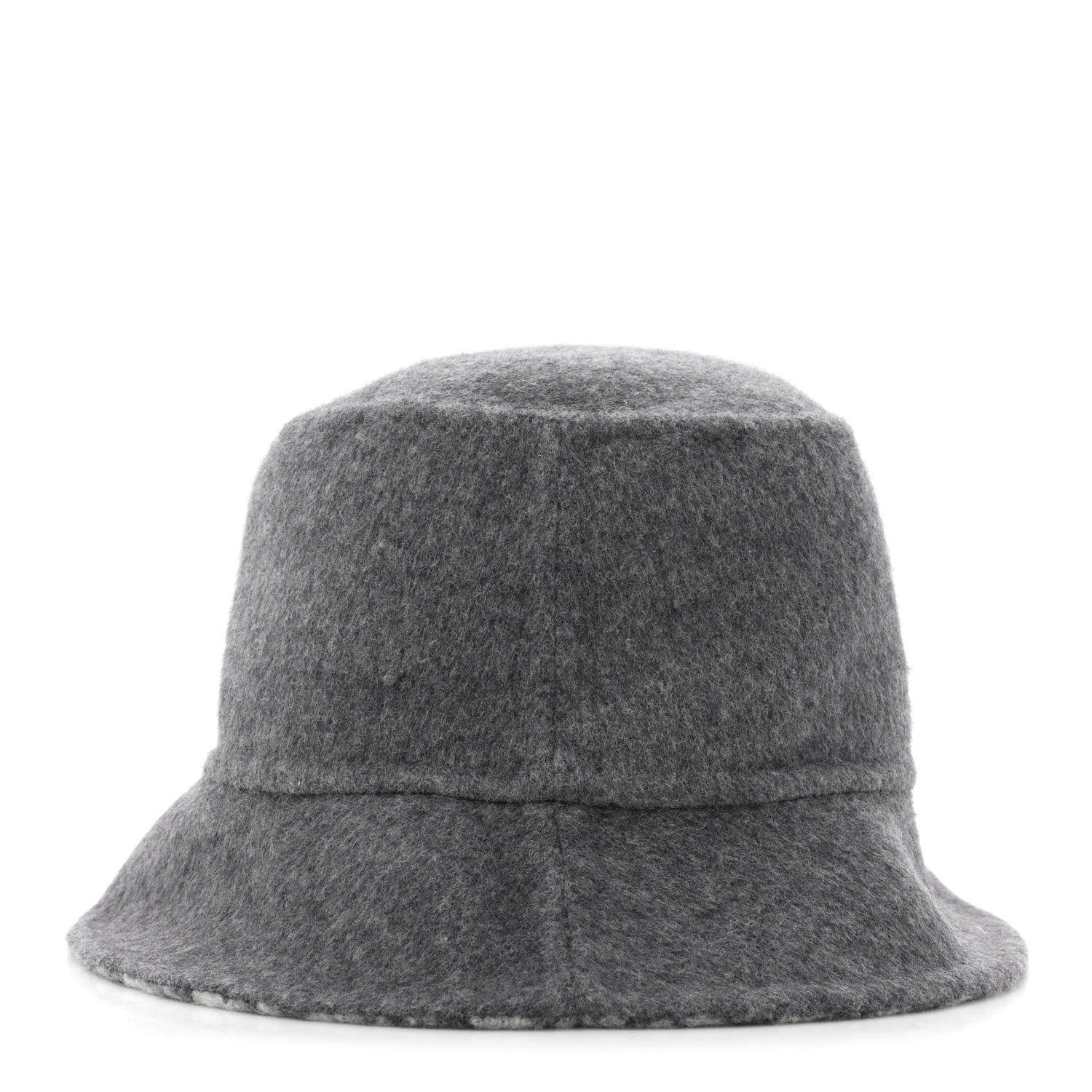 Christian Dior Wool Oblique Jacquard Bob Chic Bucket Hat 58 Grey 5 of 8