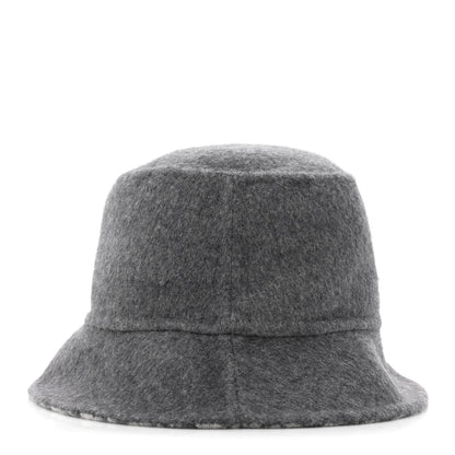 Christian Dior Wool Oblique Jacquard Bob Chic Bucket Hat 58 Grey 5 of 8
