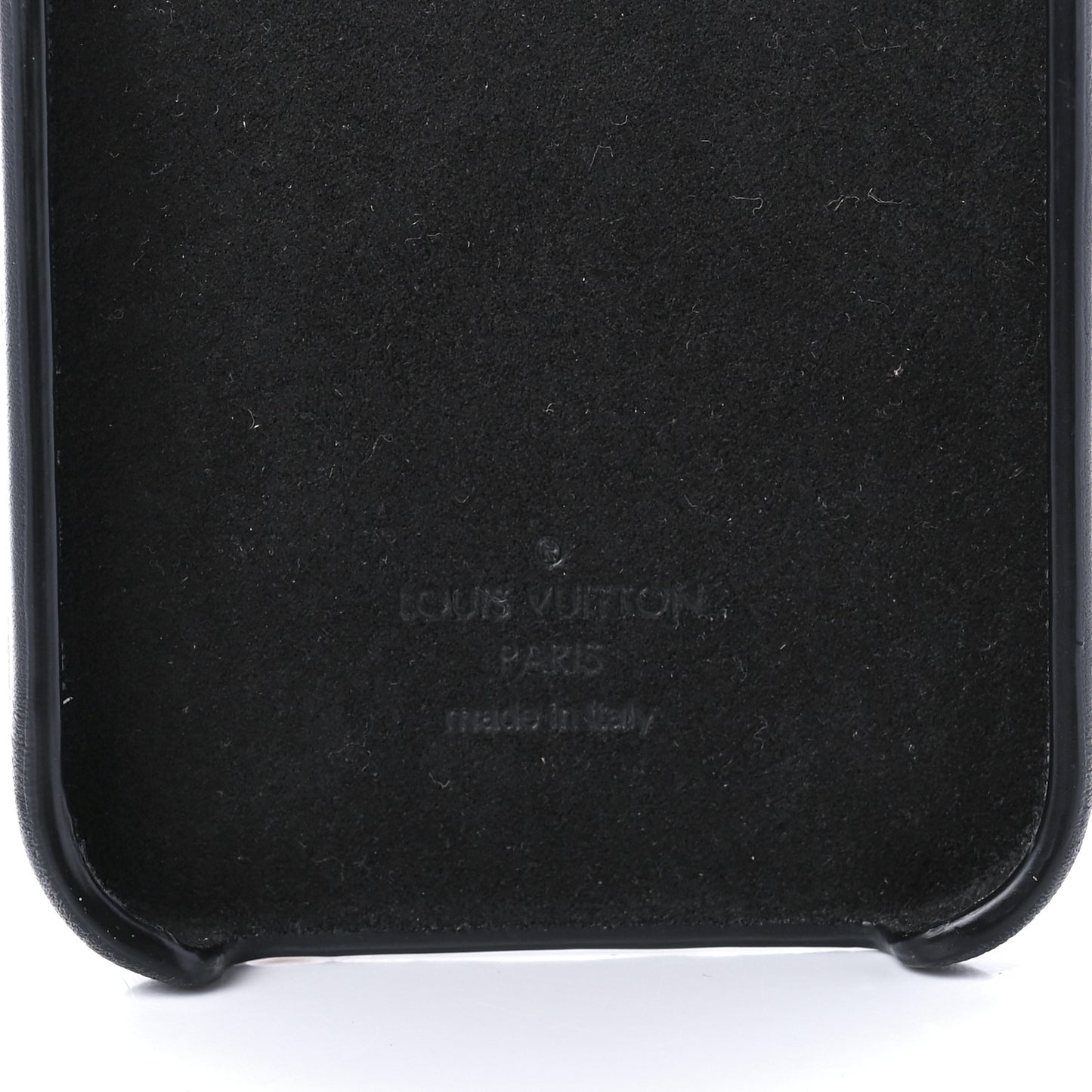Lambskin Embossed Monogram Coussin iPhone 13 Pro Bumper Black