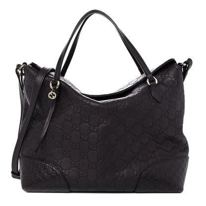 Gucci Guccissima Medium Bree Foldover Tote Chocolate 1 of 22