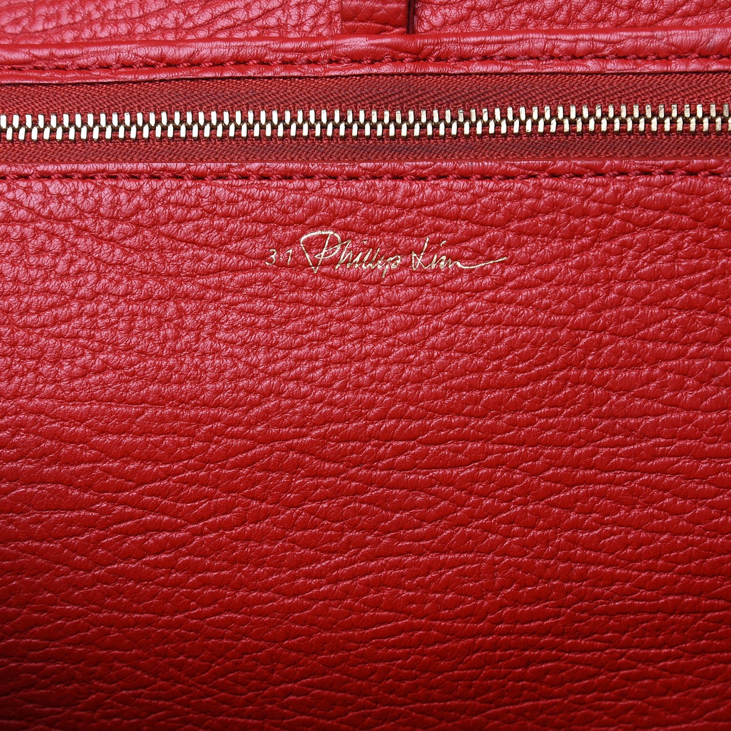 3.1 Textured Calfskin Medium Pashli Satchel Red