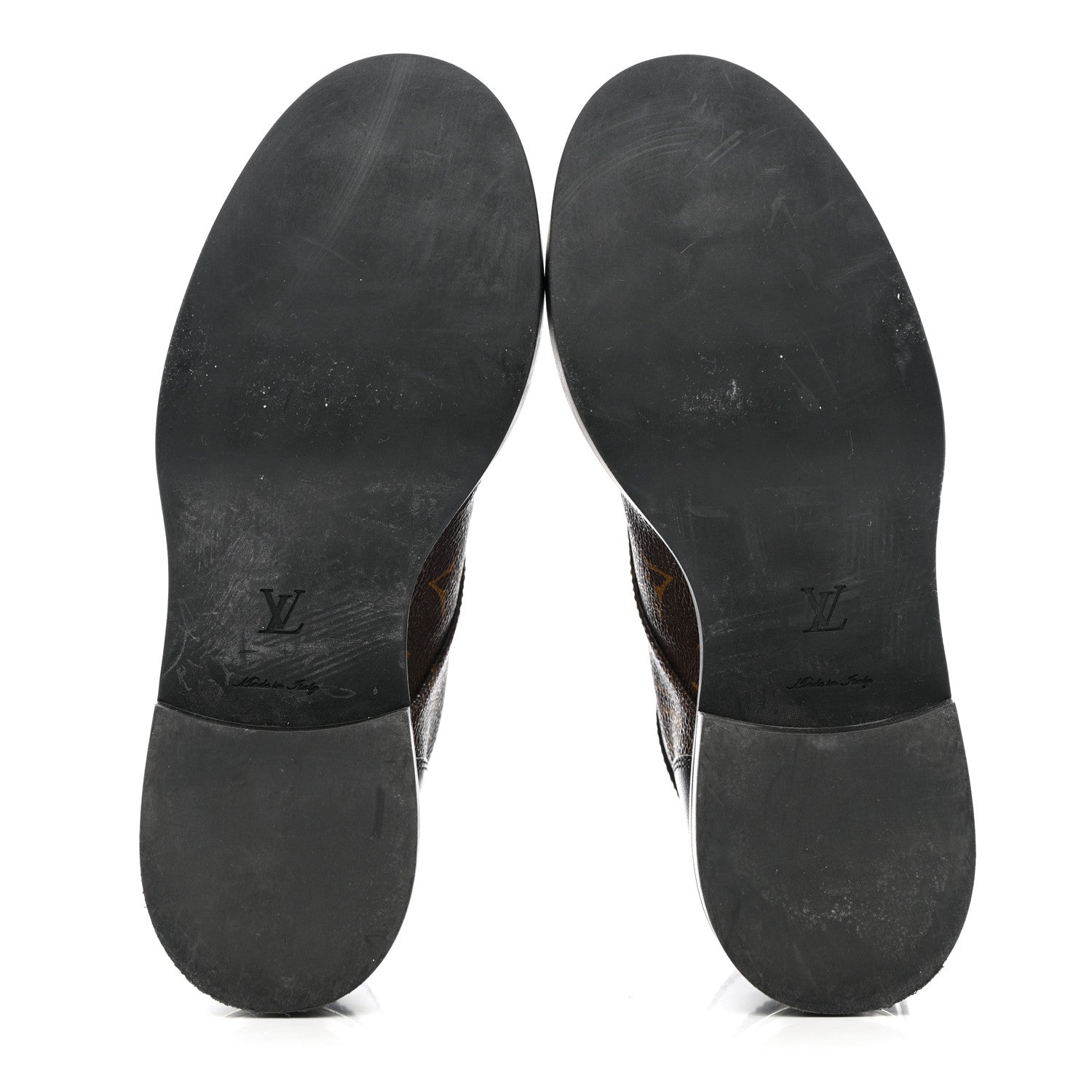 Louis Vuitton Monogram Calfskin Wonderland Flat Ranger Boots 35.5 Black 5 of 15