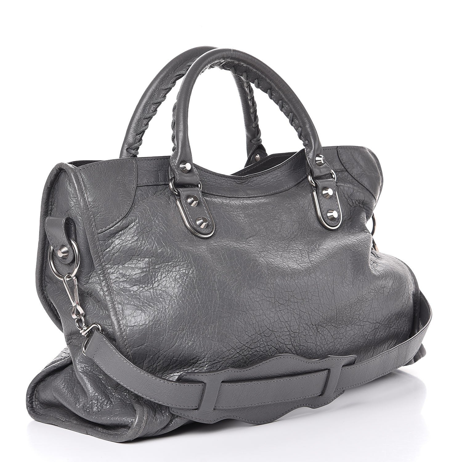 Balenciaga Chevre Silver Metallic Edge Hardware City Gris Cendre 4 of 8