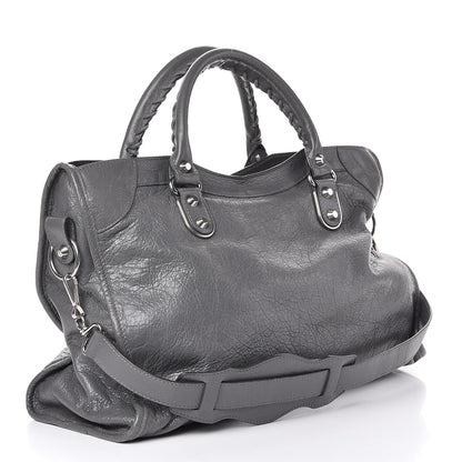 Balenciaga Chevre Silver Metallic Edge Hardware City Gris Cendre 4 of 8