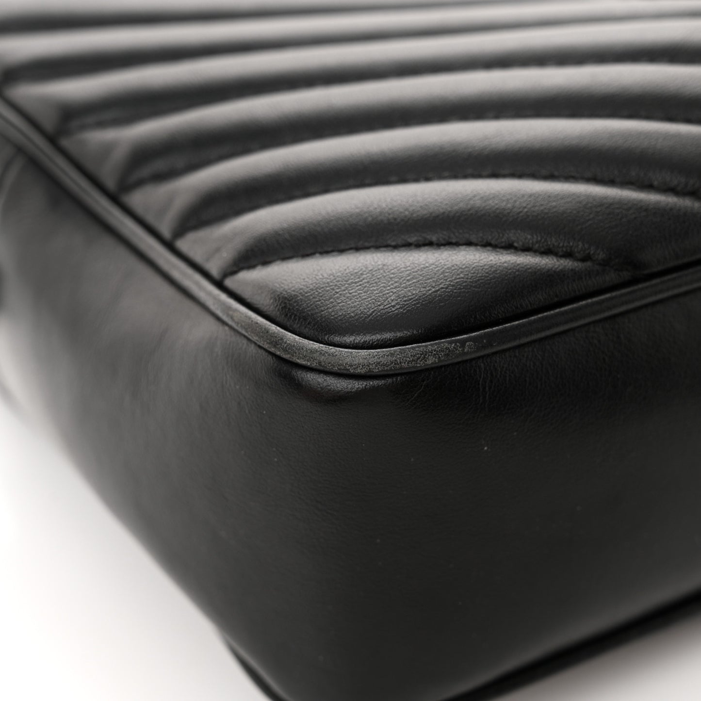 Calfskin Matelasse Monogram Monochrome Lou Camera Bag Black