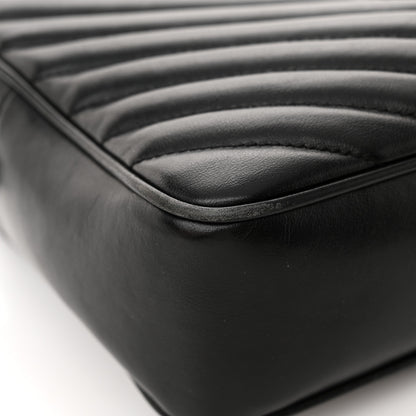 Saint Laurent Calfskin Matelasse Monogram Monochrome Lou Camera Bag Black 18 of 19