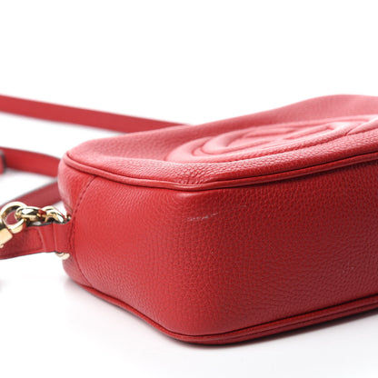 Gucci Pebbled Calfskin Small Soho Disco Bag Tabasco Red 6 of 13