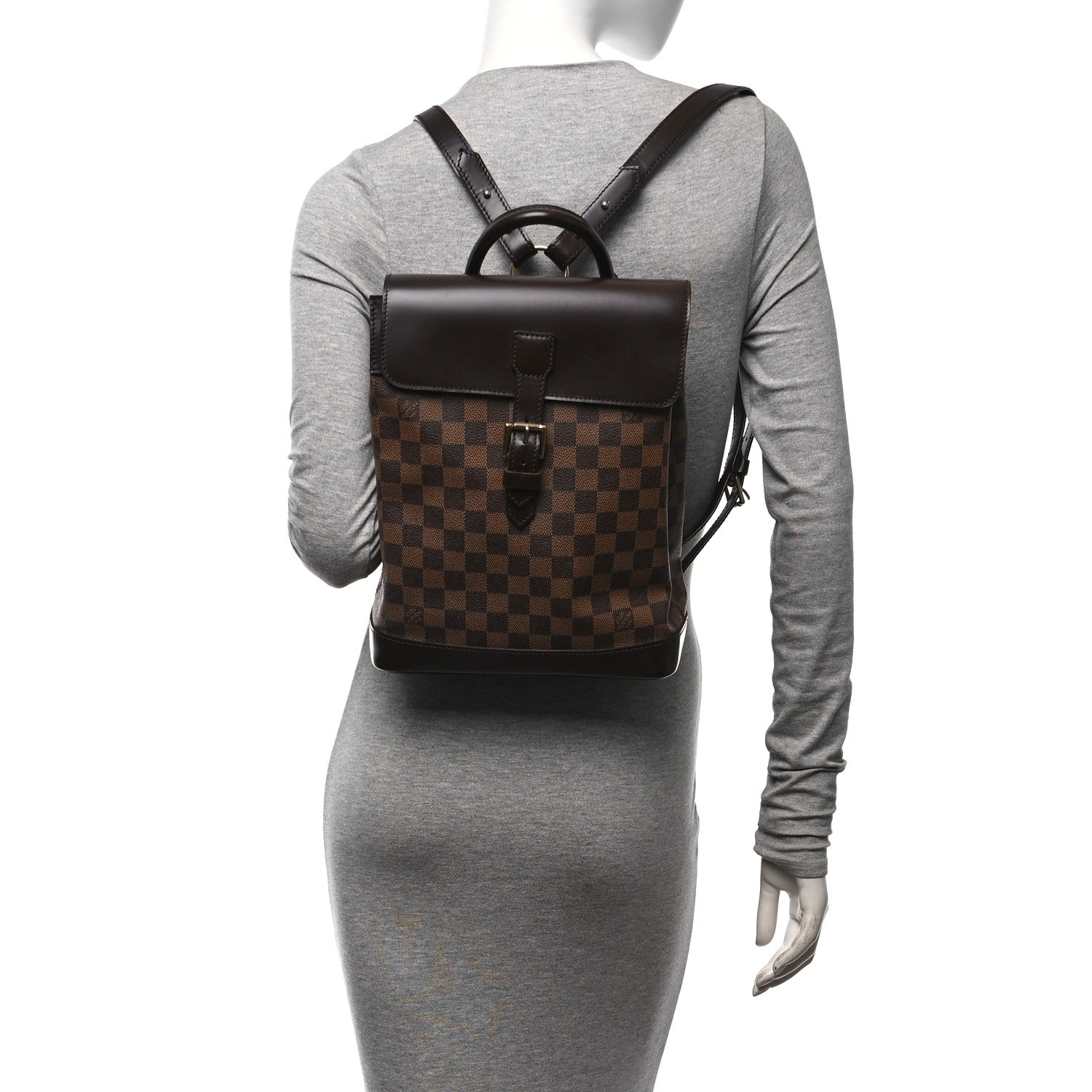 Louis Vuitton Damier Ebene Soho Backpack 2 of 12