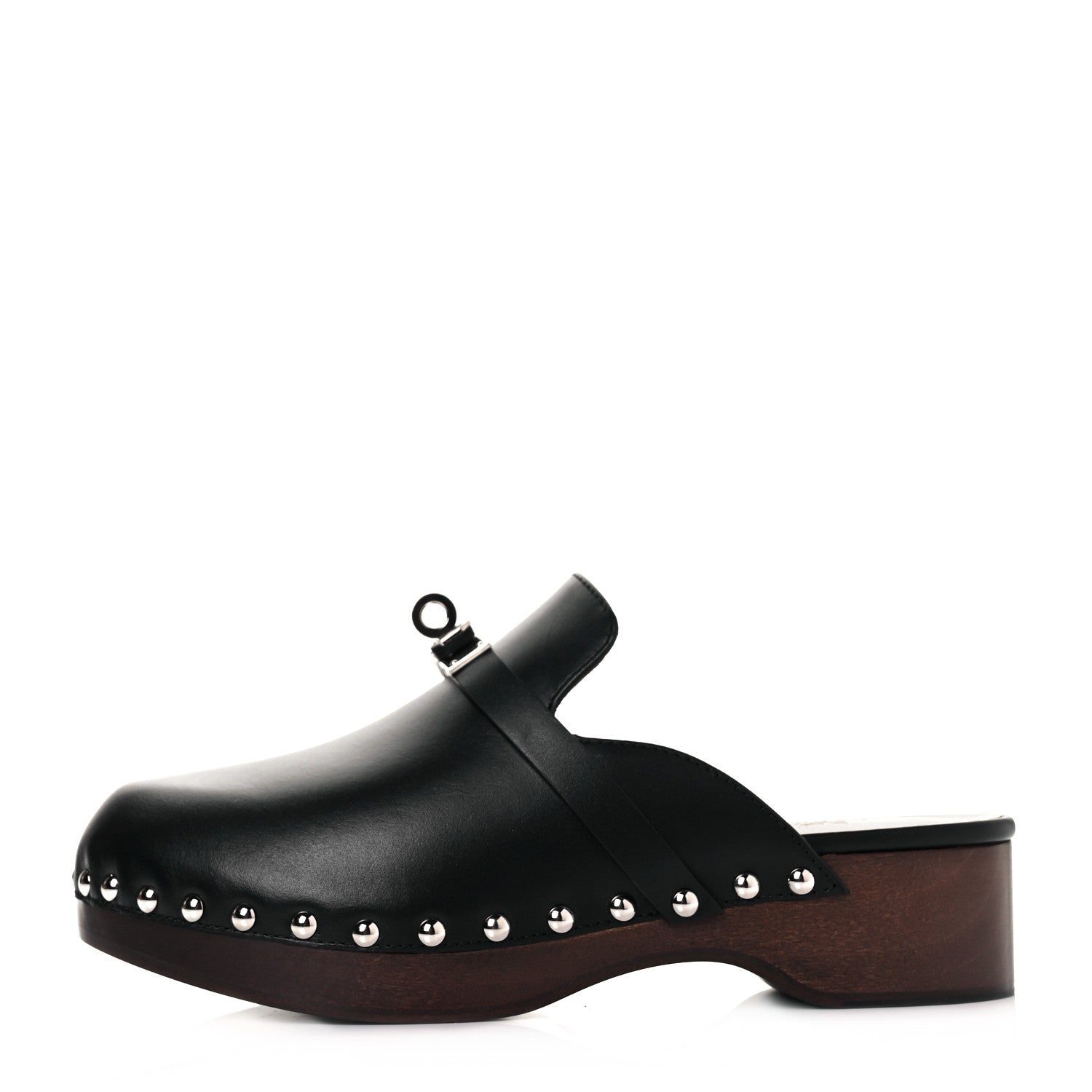 Hermes Calfskin Carlotta Mules 35 Black 1 of 10