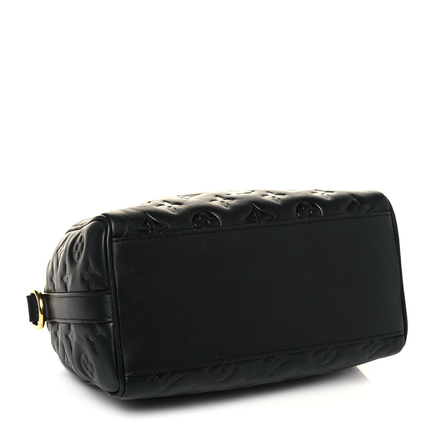 Louis Vuitton Lambskin Embossed Monogram Speedy 22 Bandouliere Black 4 of 12