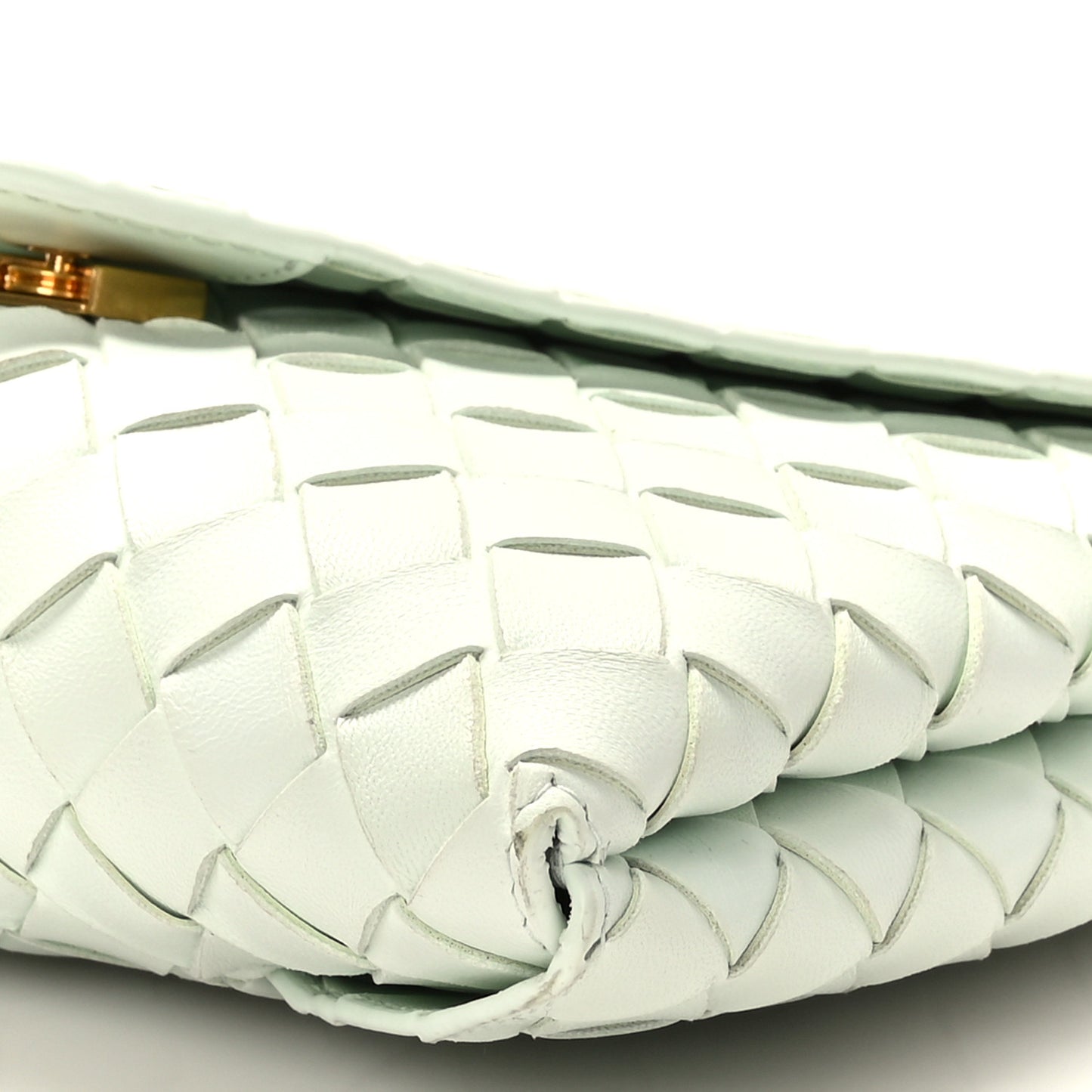Nappa Intrecciato Origami Chain Crossbody Glacier