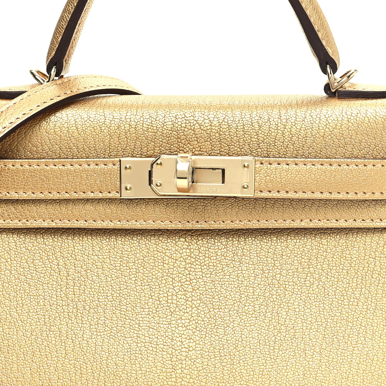 Hermes Metallic Chevre Chamkilight Mini Kelly Sellier 20 Dore 8 of 11