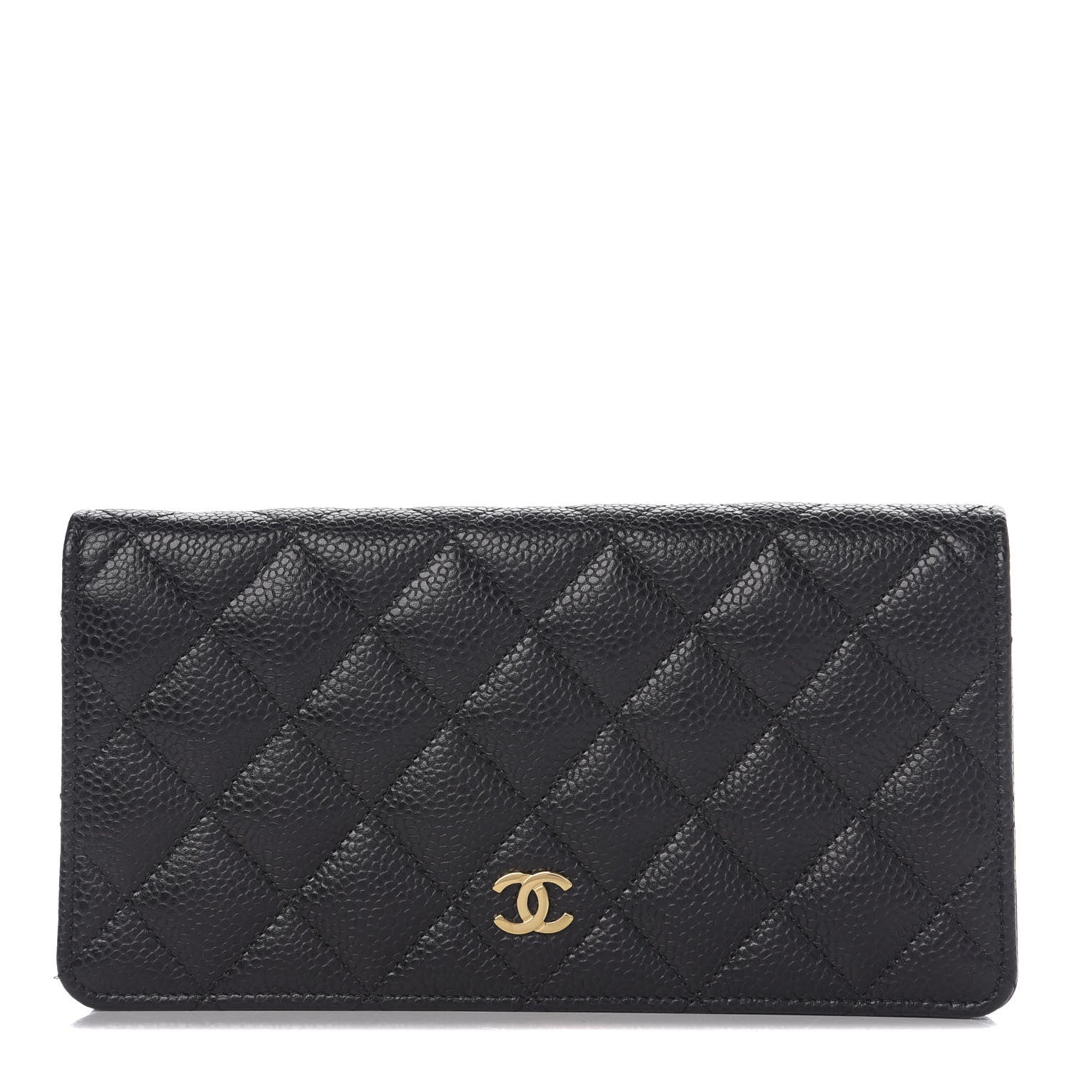 Chanel Caviar Quilted Yen Wallet Black 1 of 7