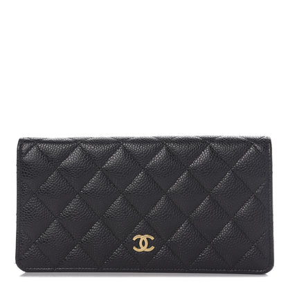 Chanel Caviar Quilted Yen Wallet Black 1 of 7
