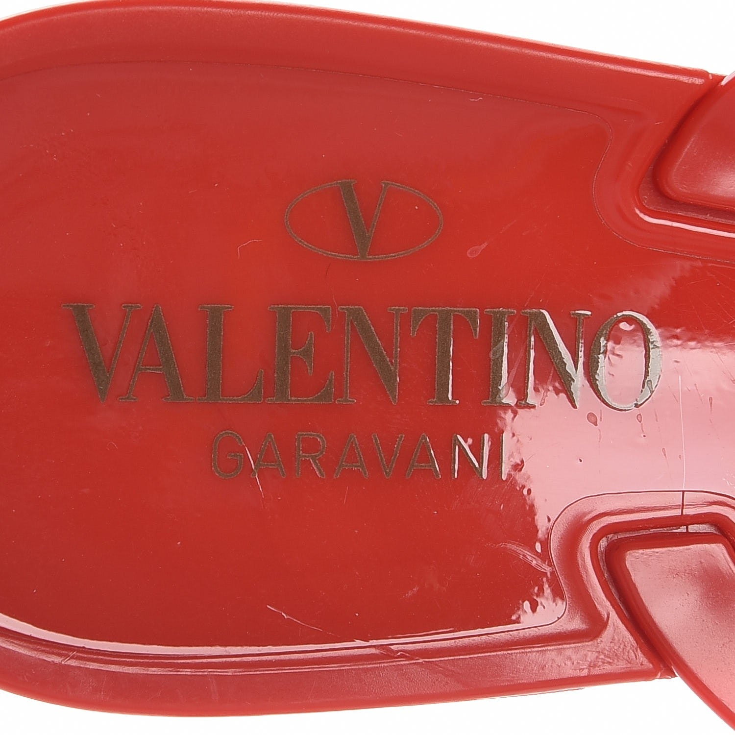 Valentino Garavani PVC Jelly Bow Thong Sandals 41 Rosso Valentino 9 of 9