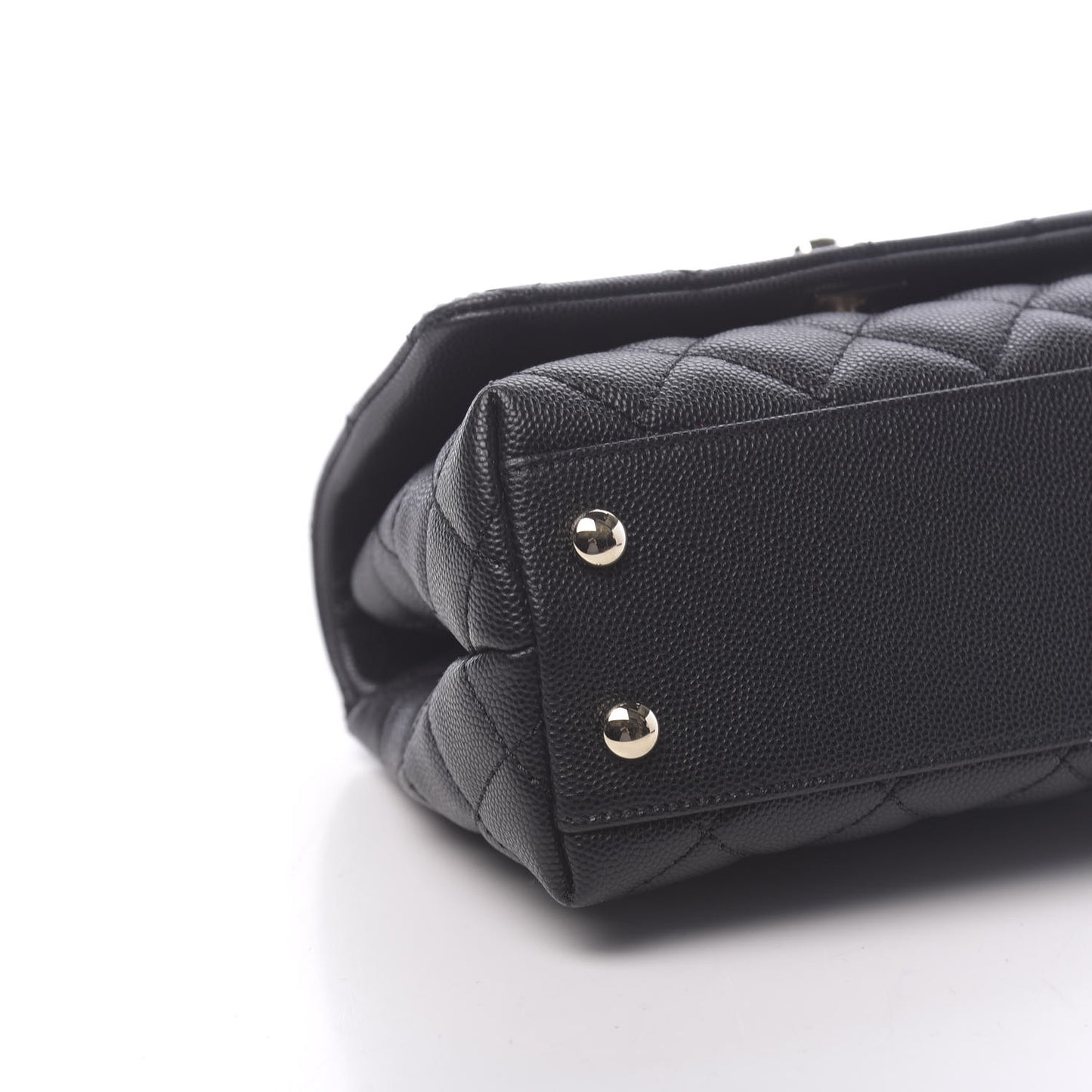 Caviar Quilted Extra Mini Coco Handle Flap Black