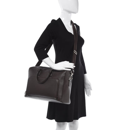 Gucci Pebbled Calfskin Large Briefcase Dark Brown 2 of 10