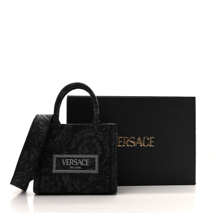 Versace Jacquard Barocco Extra Small Athena Tote Black 13 of 13