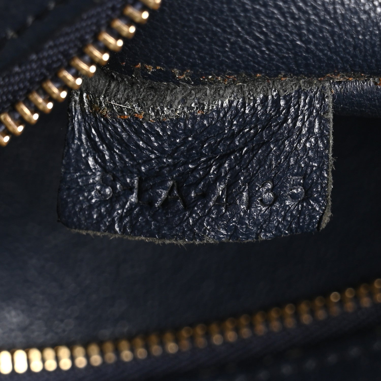 Celine Crocodile Embossed Nubuck Small Belt Cabas Phantom Navy Blue 7 of 11