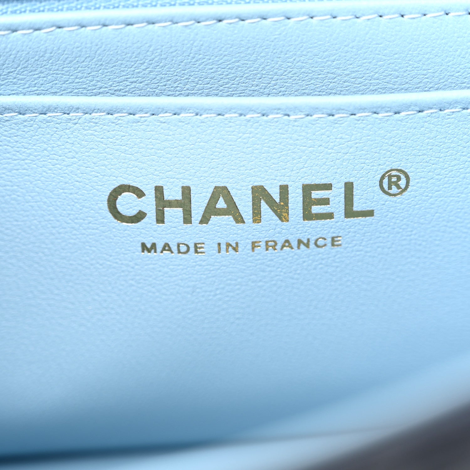 Chanel Lambskin Quilted Bi-Color Mini Top Handle Rectangular Flap Navy Blue Light Blue 6 of 12