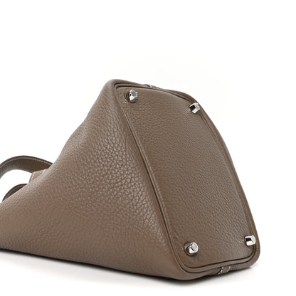 Hermes Taurillon Clemence Picotin Lock 18 PM Etoupe 8 of 9