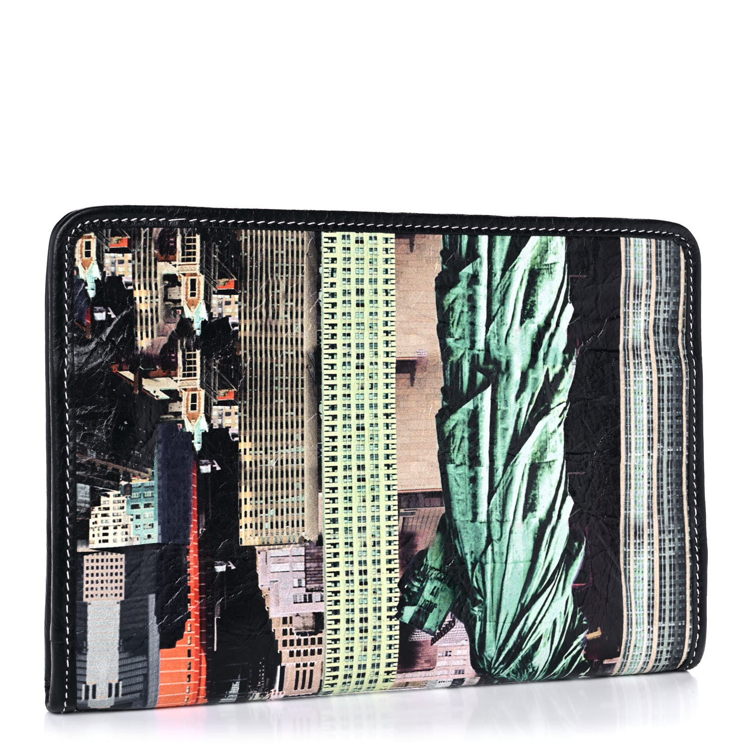 Balenciaga Agneau Arena NYC Mini Bazar Pouch Rose Black Gris Rouge 3 of 11