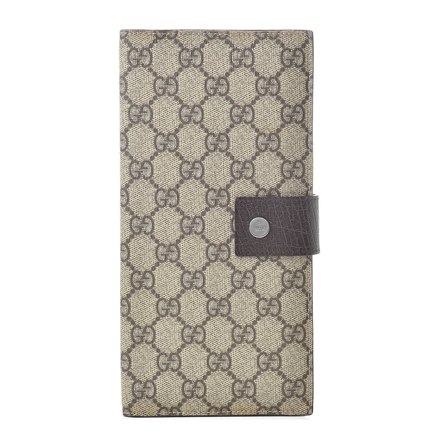 Gucci GG Plus Monogram Long Flap Wallet Brown 1 of 12