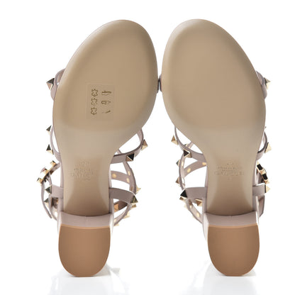 Valentino Garavani Calfskin Rockstud 60mm City Sandals 35 Poudre 5 of 8