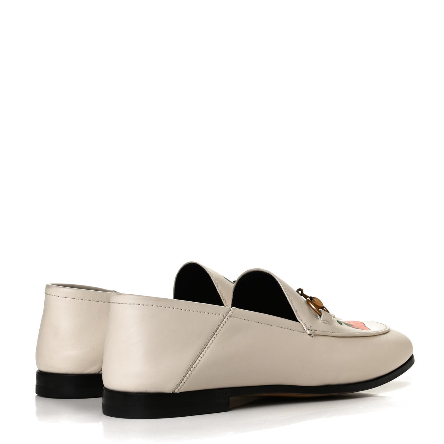 Calfskin Taste Strawberry Womens Brixton Horsebit Loafers 35.5 Ivory Red