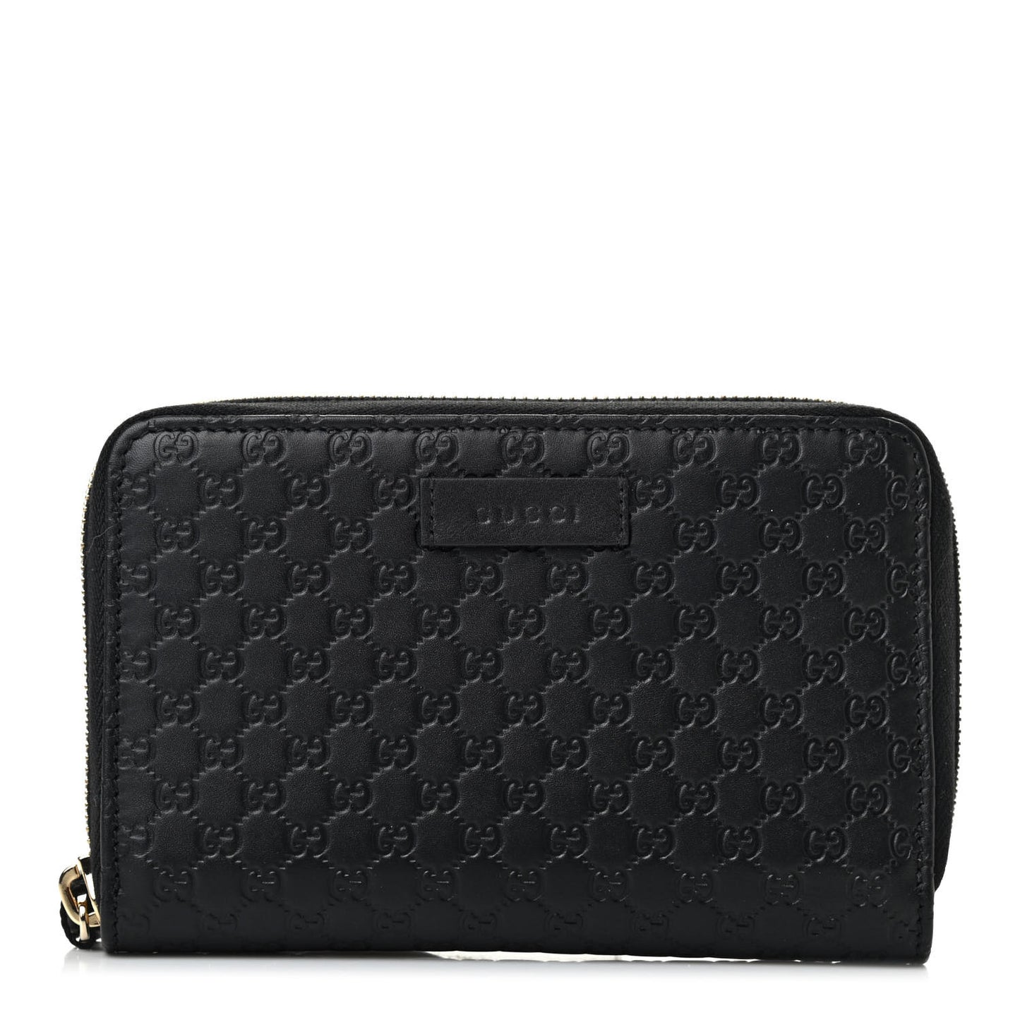 Soft Microguccissima Zip Around Organizer Wallet Black