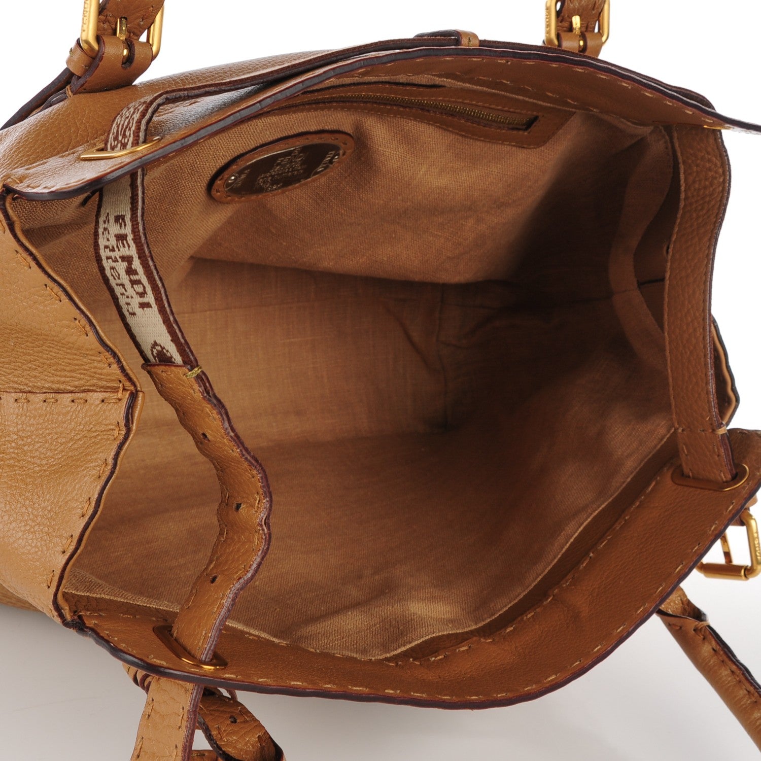 Fendi Cuoio Romano Selleria Large Villa Borghese Tote Brown 5 of 8