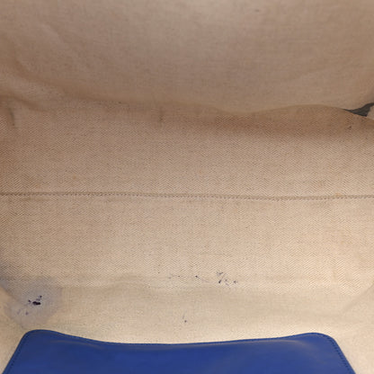 Loewe Calfskin Anagram Embossed Tote Blue 5 of 20