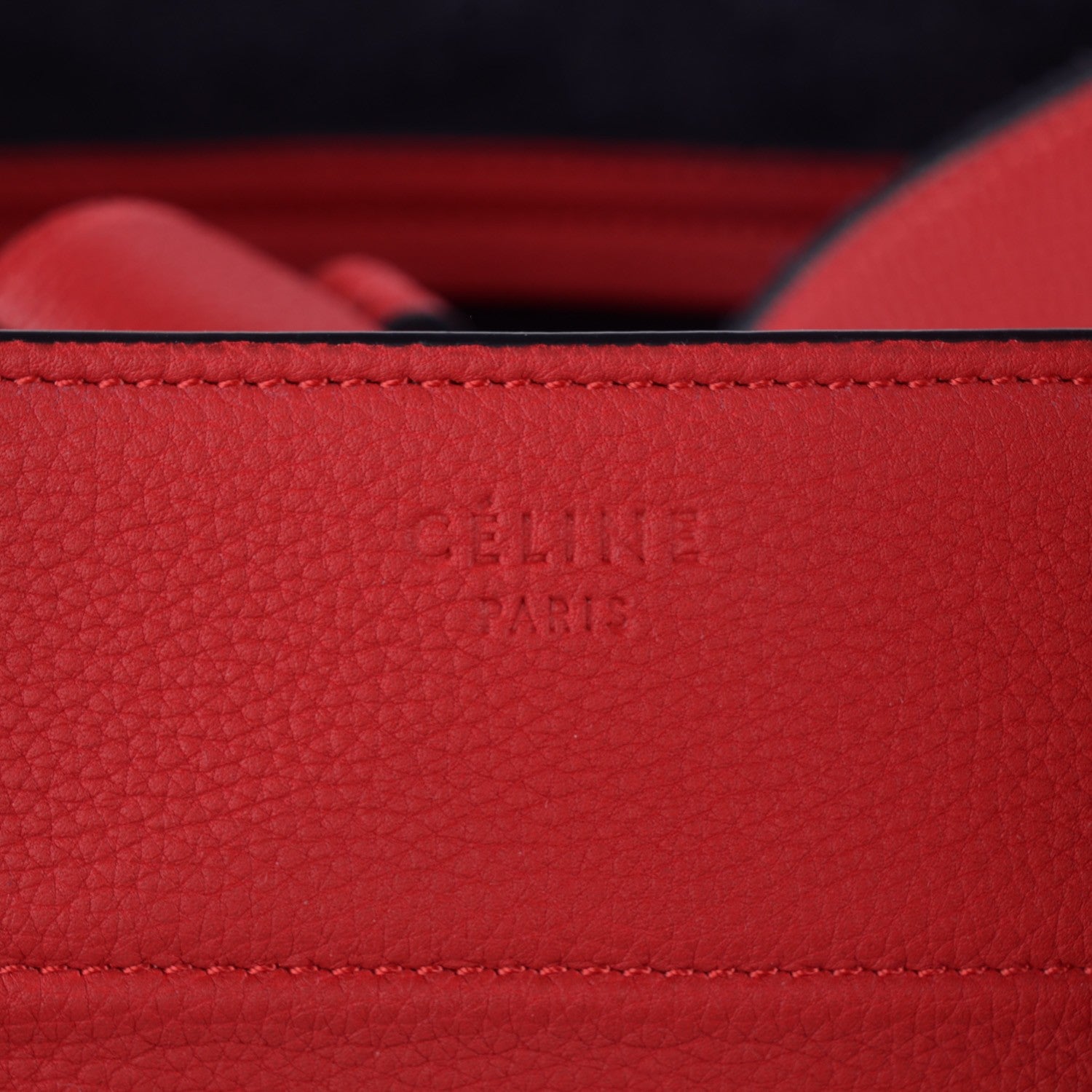 Celine Baby Grained Calfskin Medium Phantom Luggage Carmin 5 of 9