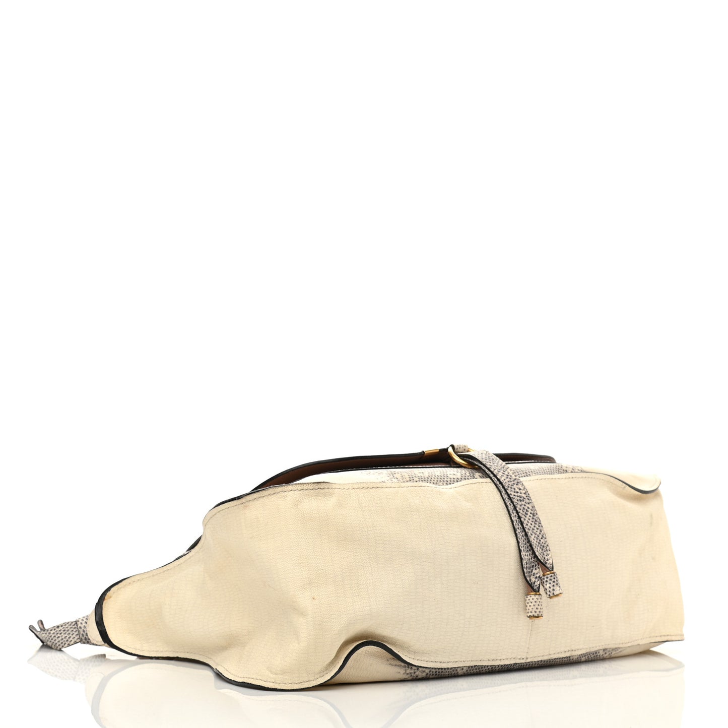 Calfskin Lizard Embossed Large Marcie Satchel